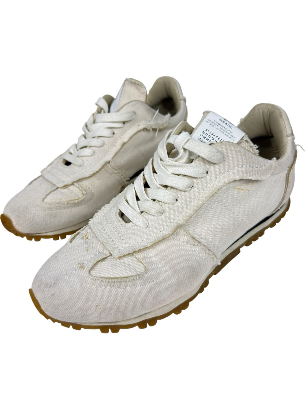 Maison Margiela Distressed Canvas Runner Sneakers